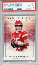 Patrick Mahomes 2020 Panini Origins Stories Card #91 (PSA Gem MT 10)