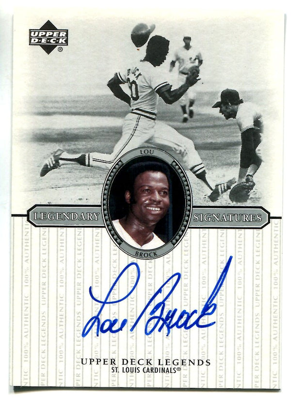 Lou Brock 2000 Upper Deck Legendary Signatures