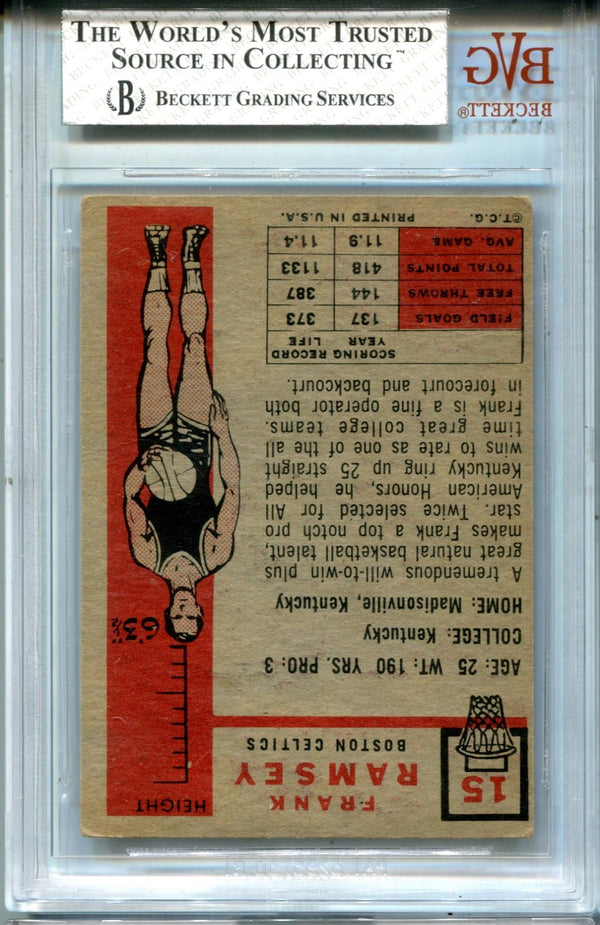 Frank Ramsey 1957-58 Topps #15 BGS 3.5 Card