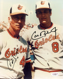 Cal Ripken Jr & Cal Ripken Autographed 8x10 Photo (JSA)