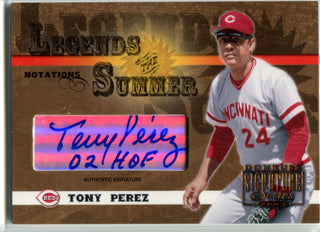 Tony Perez 2003 Donruss Legends of Summer Autographed Card #100/175