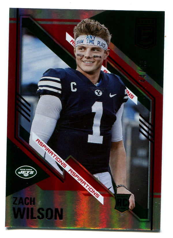 Zach Wilson 2021 Panini Donruss Elite #181 Red Variation