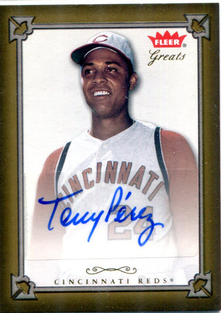 Tony Perez 2004 Fleer Greats Autographed Card