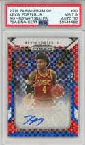 Kevin Porter Jr. Autographed 2019 Panini Prizm Draft Picks Red/White/Blue Prizm Rookie Card #30 (PSA Mint 9/10)