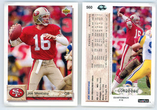 Joe Montana Autographed 1992 Upper Deck Card (UDA)