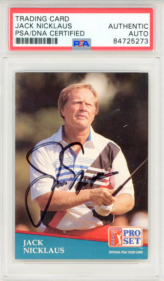 Jack Nicklaus Autographed 1991 PGA Pro Set Card #229 (PSA Auto)