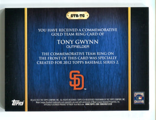 Tony Gwynn 2012 Topps Team Rings #GTRTG Card