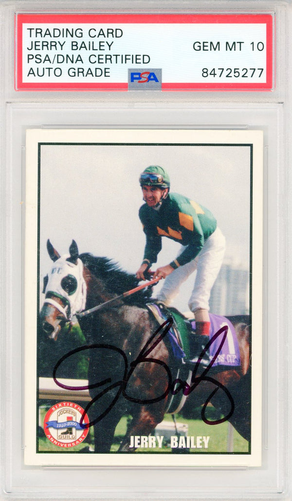 Jerry Bailey Autographed 2000 Jockey s Guild Card (PSA Auto Gem MT 10)