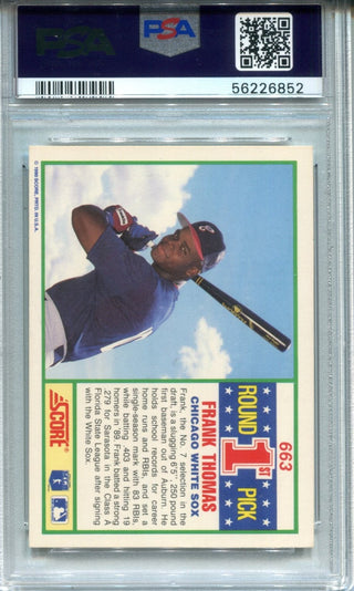 Frank Thomas 1990 Score PSA Mint 9 RC