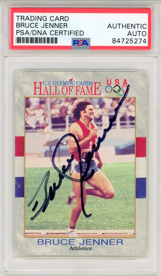 Bruce Jenner Autographed 1988 US Olympic Card #33 (PSA Auto)