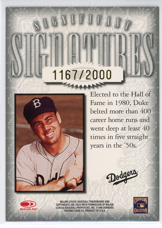 Duke Snider Autographed 1998 Donruss Signature Series Card