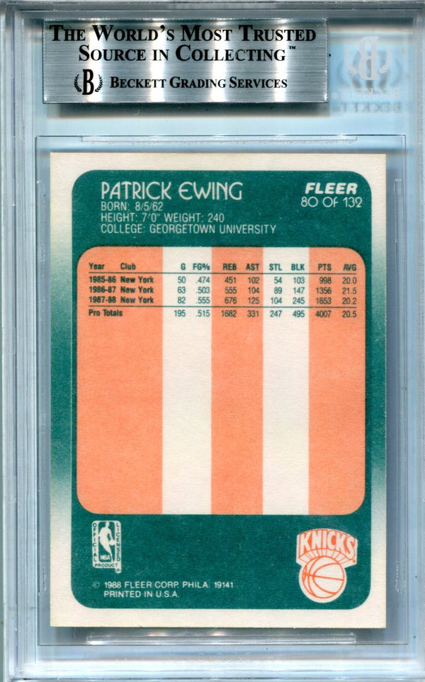 Patrick Ewing 1988-89 Fleer #80 BGS NM-MT 8.5 Card