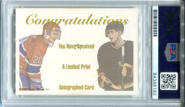 Pavel Bure & Valeri Bure Autographed 1993 Classic Card (PSA)