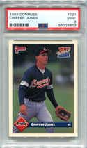 Chipper Jones 1993 Donruss Rated Rookie #721 PSA Mint 9