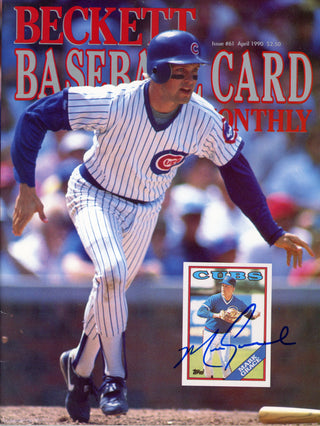 Mark Grace Autographed Beckett Baseball Card Monthly Magazine