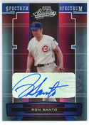 Ron Santo Autographed 2005 Donruss Playoff Absolute Memorabilia Spectrum Card #185