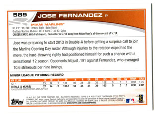 Jose Fernandez 2013 Topps Rookie Card