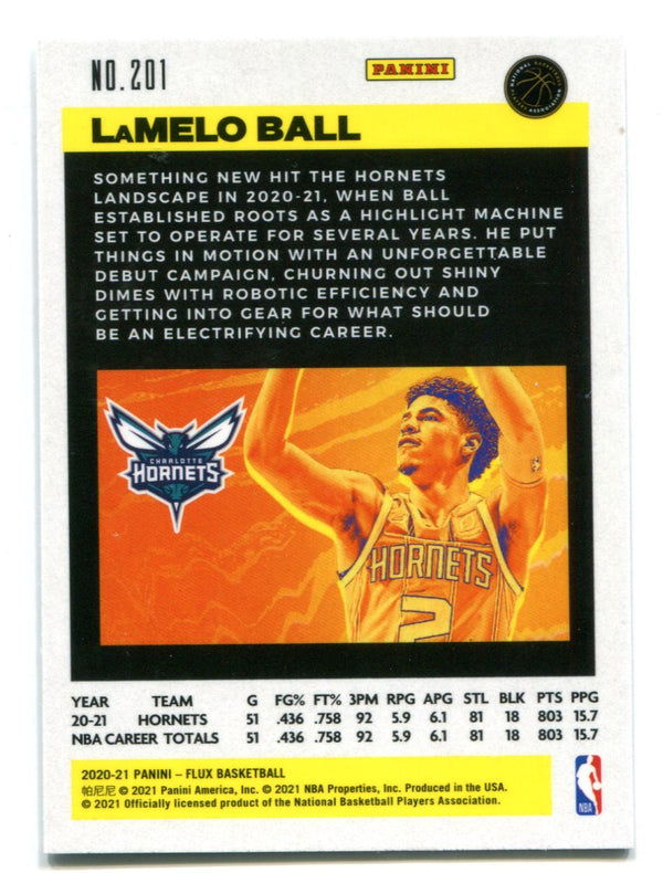 LaMelo Ball 2021 Panini Flux #201 RC