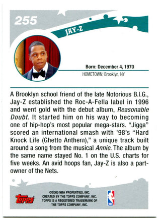 2005 Topps Jay-Z