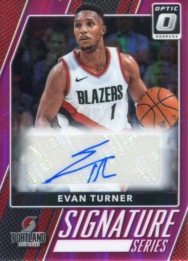 Evan Turner Autographed 2017-18 Panini Donruss Optic Card