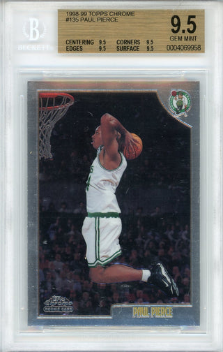 Paul Pierce 1998-99 Topps Chrome Rookie Card (BVG Gem Mint 9.5)