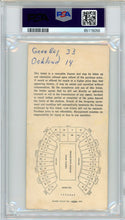 1968 Super Bowl II Green Bay Packers Vs. Oakland Raiders Yellow Variation Ticket (PSA VG 3mk)