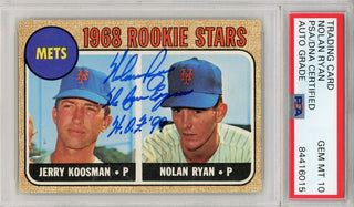 Nolan Ryan "The Ryan Express & HOF 99" Autographed 1968 Rookie Card (PSA Auto GM 10)