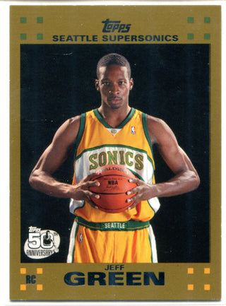 Jeff Green 2007-08 Topps Gold Rookie Card #115