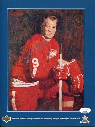 Gordie Howe Autographed Upper Deck 65th Birthday Tour Magazine (JSA)