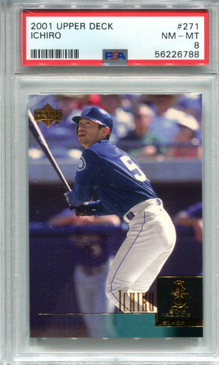 Ichiro Suzuki 2001 Upper Deck #271 PSA NM-MT 8 Card