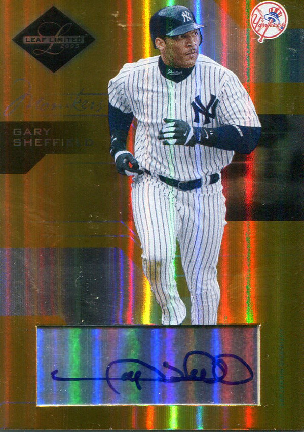 Gary Sheffield Autographed Leaf Card #20/25