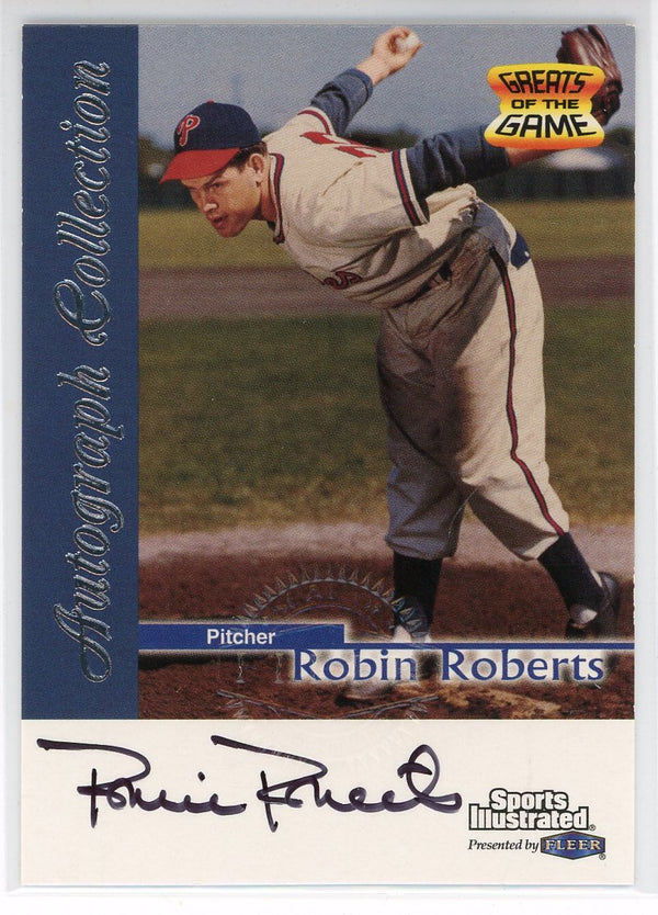 Robin Roberts Autographed 1999 Fleer Greats of the Game Card