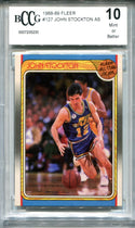 John Stockton 1988-89 Fleer #127 BCCG 10 Mint Card