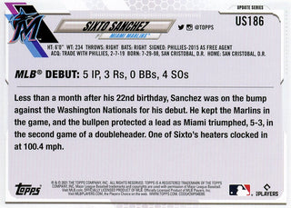 Sixto Sanchez 2021 Topps Rookie Card