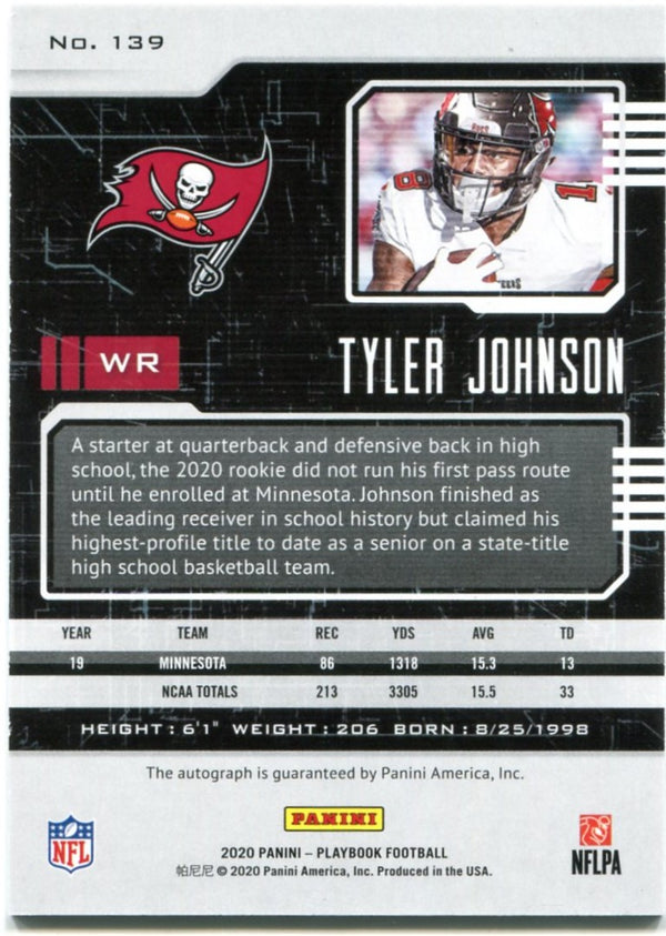 Tyler Johnson 2020 Panini Playbook #139 Autographed RC 05/49