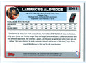 LaMarcus Aldridge 2006-07 Topps Rookie Card #241