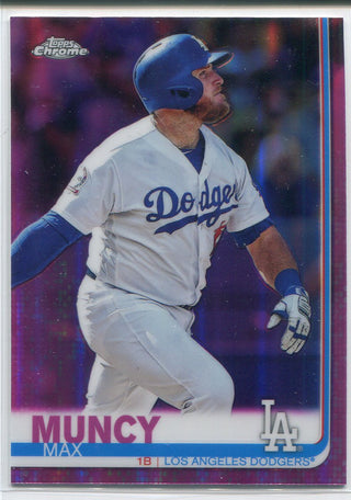 Max Muncy 2019 Topps Chrome Pink Refractor Card