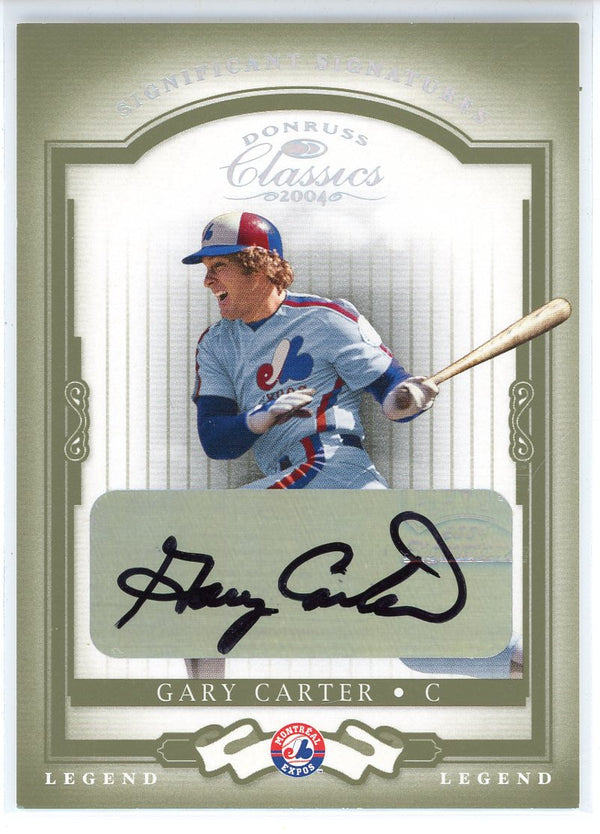 Gary Carter Autographed 2004 Donruss Classics Significant Signatures Card #206