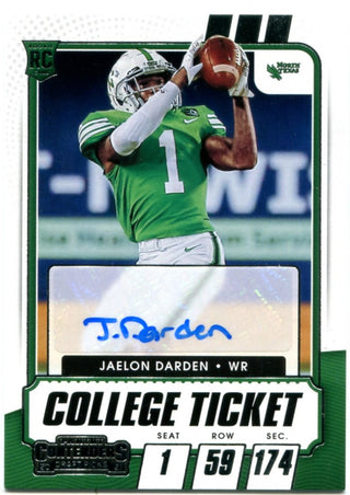 Jaelon Darden Panini Contenders College Ticket Rookie Auto