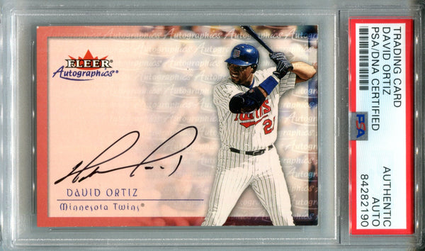 David Ortiz Autographed 2000 Fleer Card (PSA)