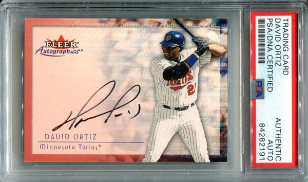 David Ortiz Autographed 2000 Fleer Card (PSA)