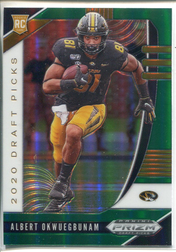 Albert Okwuegbunam 2020 Panini Prizm Draft Picks Green Rookie Card