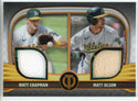 Matt Chapman & Matt Olson 2022 Topps Tribute Dual Relic Card #DR2-CO