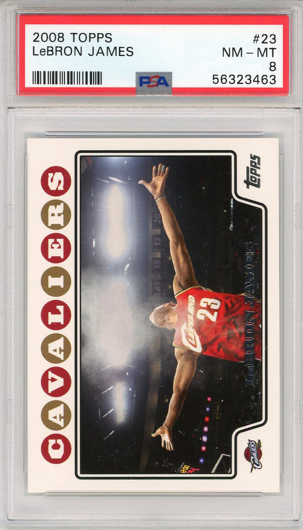 LeBron James 2008 Topps "Chalk Toss" Card #23 (PSA)