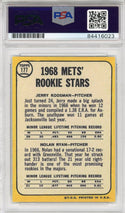 Nolan Ryan "The Ryan Express" Autographed 1968 Rookie Reprint Card (PSA Auto Gem Mint 10)