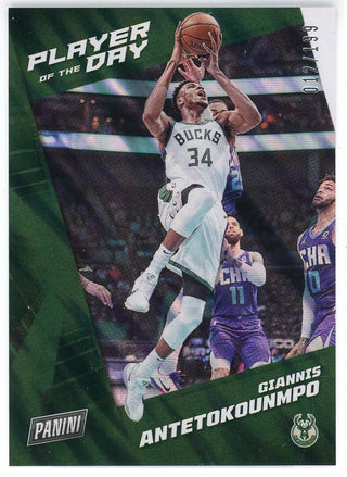 Giannis Antetokounmpo 2021-22 Panini Player of the Day Foil Card #29