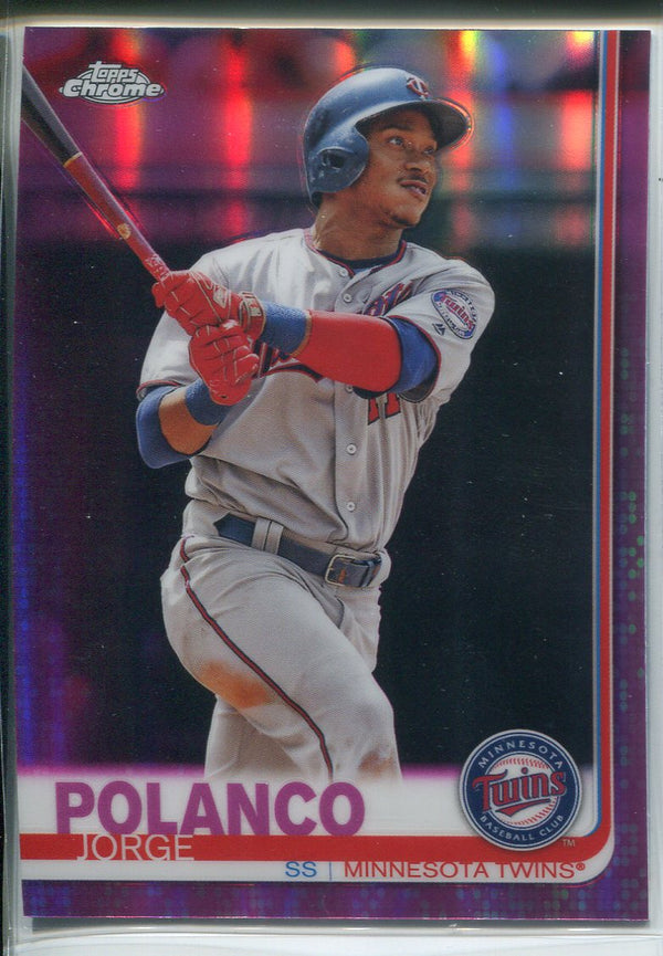 Jorge Polanco 2019 Topps Chrome Pink Refractor Card