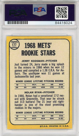 Nolan Ryan "The Ryan Express" Autographed 1968 Rookie Reprint Card (PSA Auto Gem Mint 10)