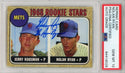 Nolan Ryan "The Ryan Express" Autographed 1968 Rookie Reprint Card (PSA Auto Gem Mint 10)