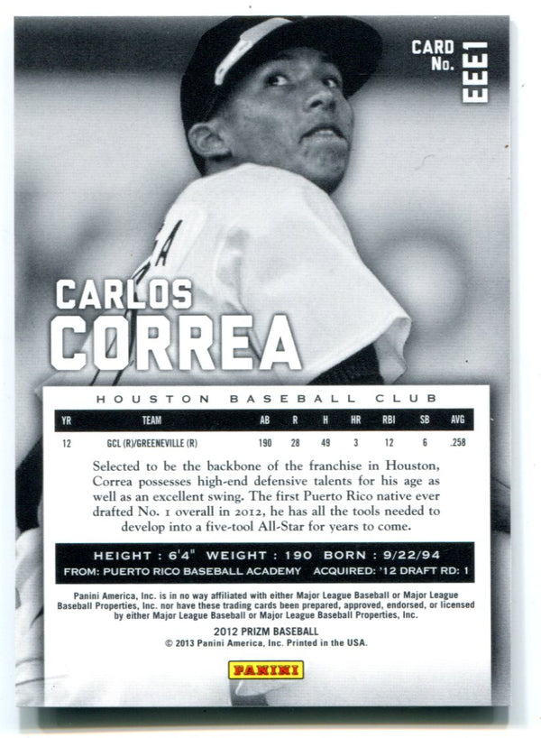 Carlos Correa 2012 Prizm Baseball #EEE1 Card